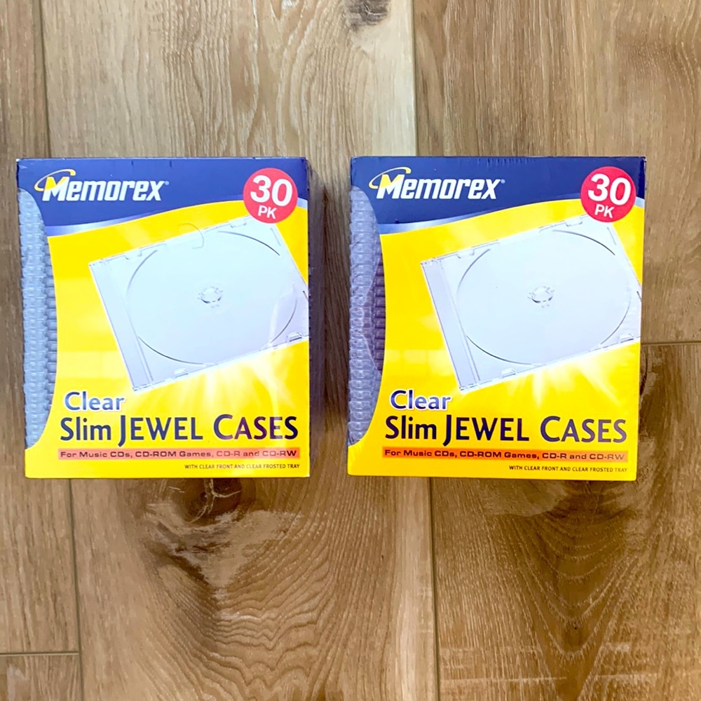 Memorex clear slim jewel cases